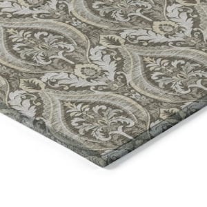 Chantille ACN572 Taupe 10 ft. x 14 ft. Machine Washable Indoor/Outdoor Geometric Area Rug