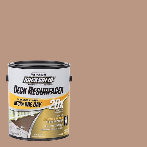 Rust-Oleum RockSolid 1 gal. Buckskin Exterior 20X Deck Resurfacer
