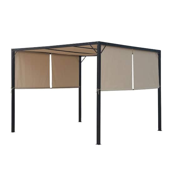 9.5 ft. x 9.5 ft. Beige Outdoor Gazebo