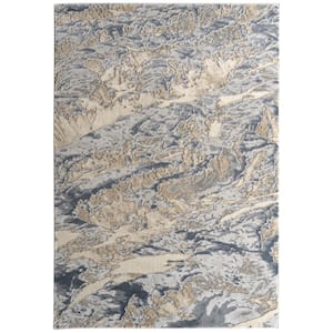 Global Altitude Grey 5 ft. x 7 ft. Abstract Area Rug