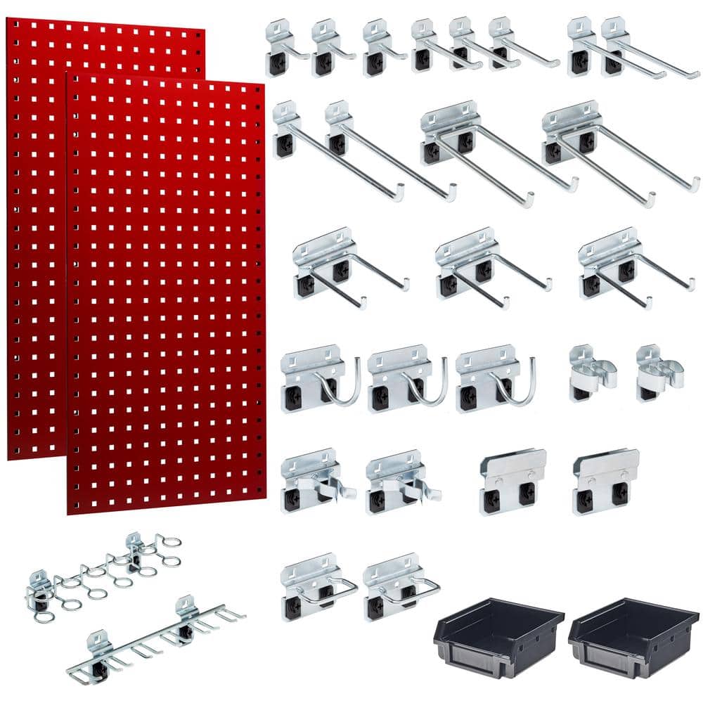 Triton Products LocBoard 36 in. H X 18 in. W Steel Pegboards with 30 pc