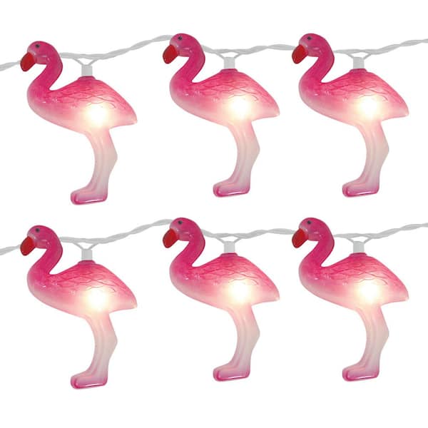 Brite Star 10-Light Flamingo Clear Light Set