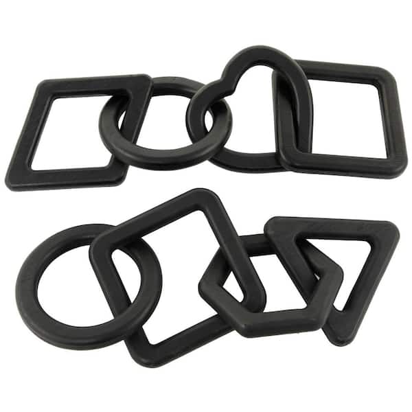 CosmoLiving by Cosmopolitan Black Wood Chain Sculpture (Set of 2)