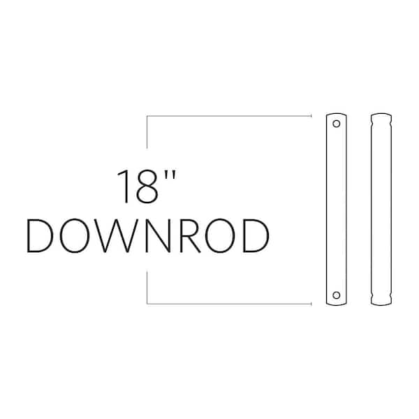18 in. Titanium Extension Downrod, 1/2 in. Inside Diameter