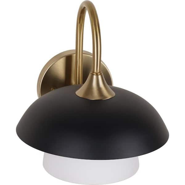 Salinas 1 Light Wall Scone Black And Brass by Artcraft