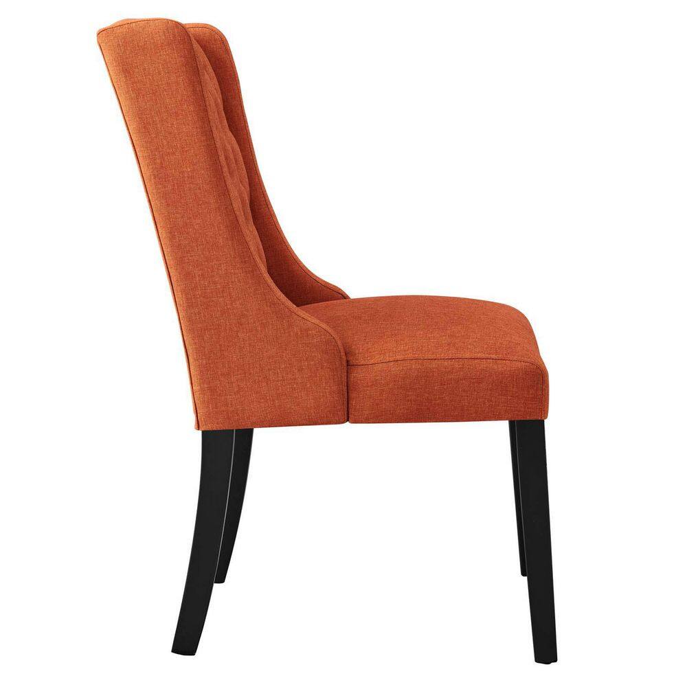 High-Back Upholstered Parsons Side Chair in Sleek Orange
