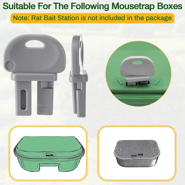N/A Indoor Outdoor Mouse Bait Station Replacement Key 5-Pack