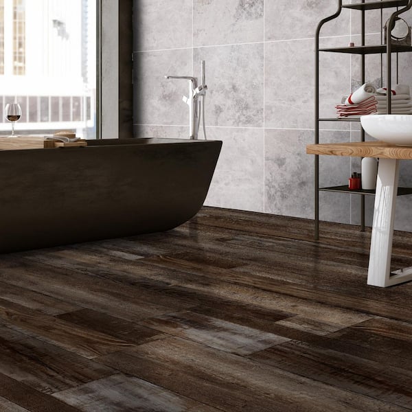 Driftwood 12 MIL x 7 in. W x 48 in. L Waterproof Click Lock Luxury Vinyl Plank Flooring (23.87 sq. ft./Case)