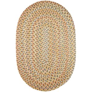 Revere Earth Beige 2 ft. x 3 ft. Oval Indoor/Outdoor Braided Area Rug