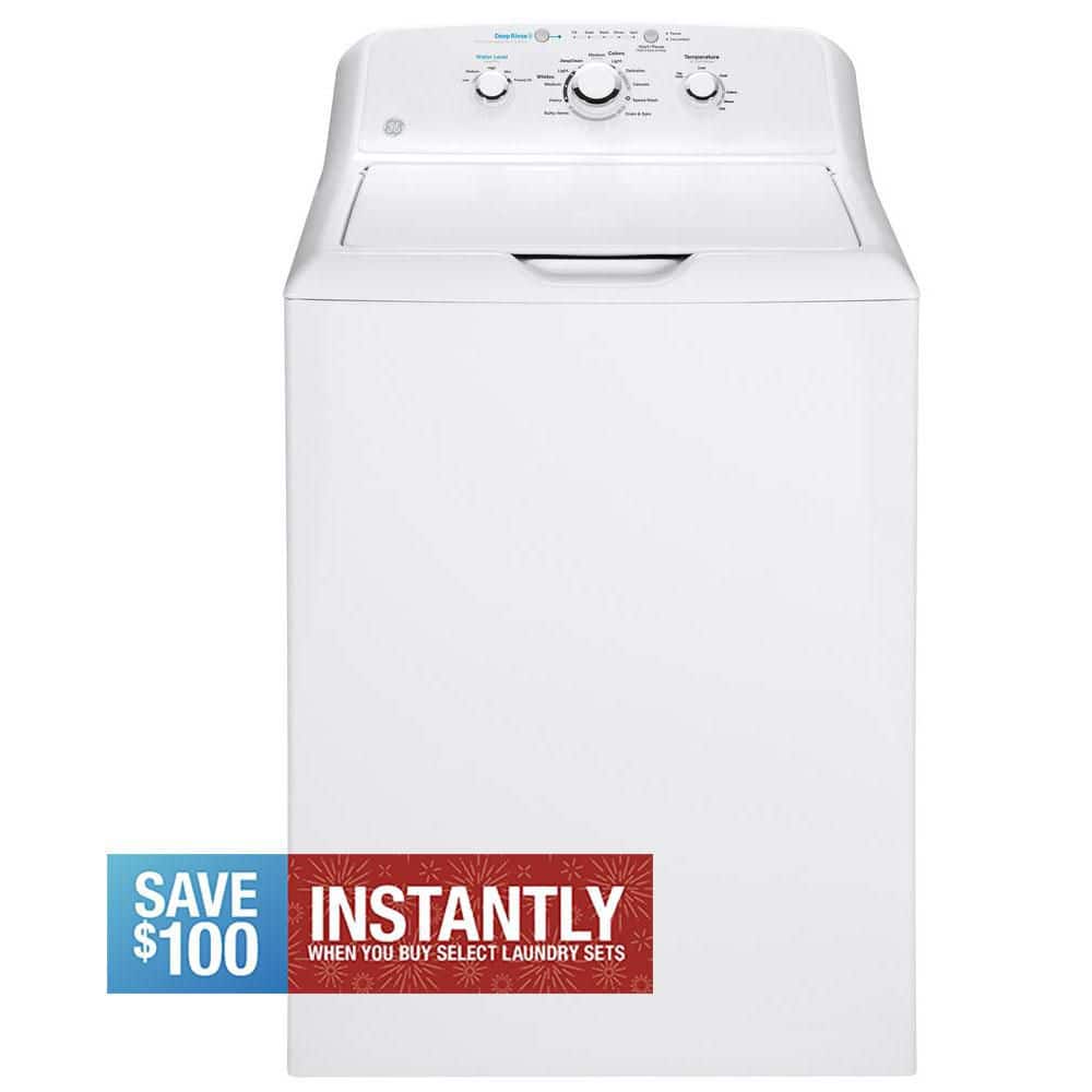 4.0 cu. ft. Top Load Washer in White with Stainless Steel Basket and Water Level Control