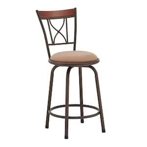 43 in. H Adjustable Bronze Curve X-High Back 3-Piece Pack Stools