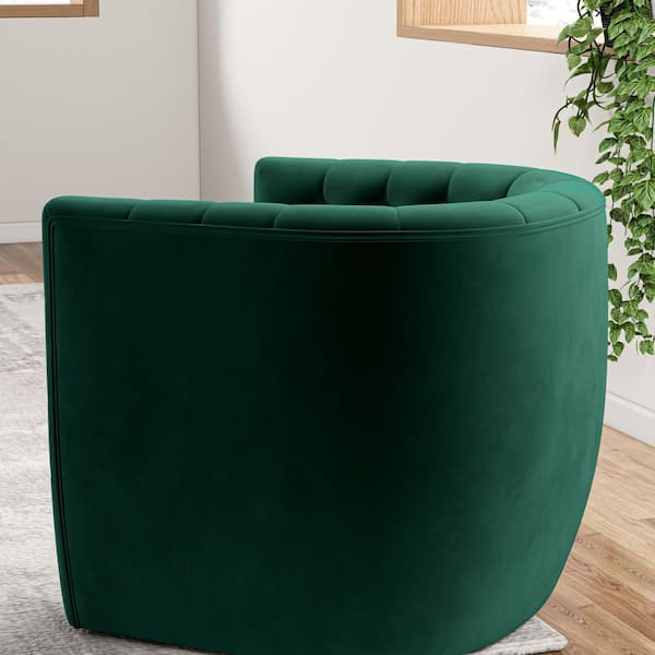 Green velvet tub chair sales