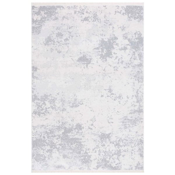 Whisper 9 ft. x 12 ft. Ivory/Gray Distressed Marble Area Rug