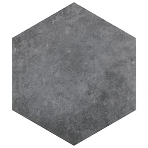 Heritage Hex Carbon 7 in. x 8 in. Porcelain Floor and Wall Tile (7.67 sq. ft./Case)