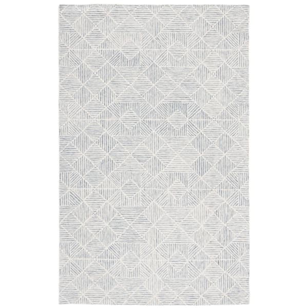 SAFAVIEH Abstract Gray/Ivory Doormat 2 ft. x 3 ft. Diamond Geometric Area Rug