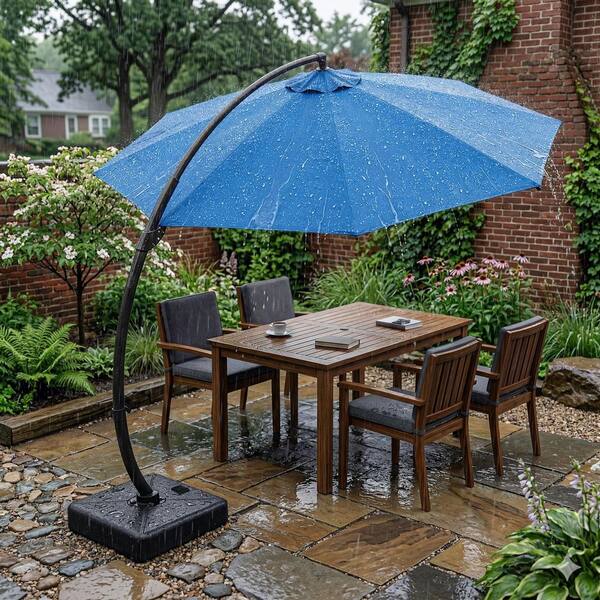 11 ft tilt patio umbrellas Grand 11FT Cantilever Umbrella with Base Outdoor Large Round Aluminum Offset Umbrella for Patio Garden Backyard (Champagne, FT) : Patio, Lawn & Garden Ideal for outdoor tables and seating areas MOALCOFER 11FT Solar LED Patio