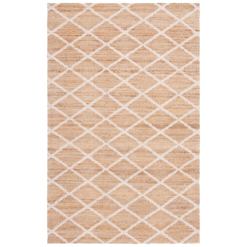 Natural Fiber 4 ft. x 6 ft. Natural/Ivory Geometric Diamond Area Rug price history on PriceWatchPro