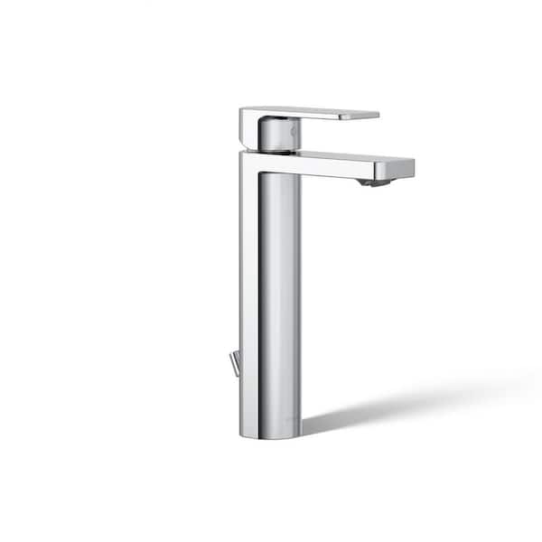 KOHLER Parallel Tall Single Handle 0.5 GPM Bathroom Sink Faucet in Polished Chrome
