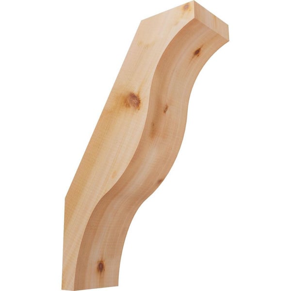 Ekena Millwork 5 1/2"W x 14"D x 22"H Funston Smooth Knee Brace, Western Red Cedar