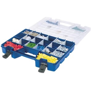 Large 18 in. 62-Compartment Portable Small Parts Organizer with Lid Storage
