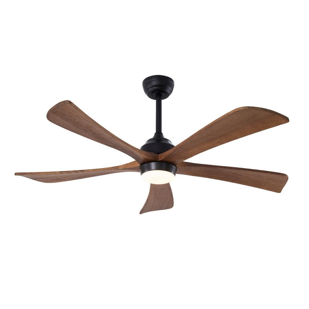 52in. Integrated LED Brown Ceiling Fan Light with  Two Rod and Quiet DC Motor 5 Blade price history on PriceWatchPro
