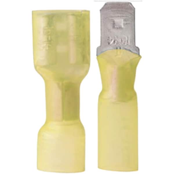 Ancor Marine Grade Heat Shrink Disconnects, 12-10 Male, Yellow, (100-Piece)