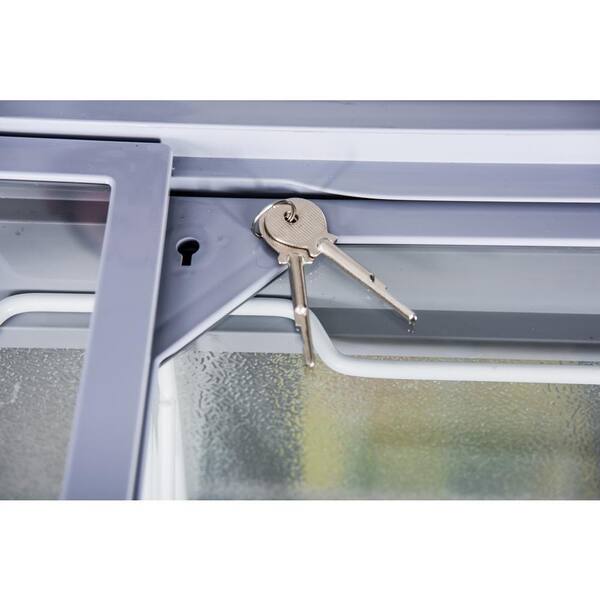 Quiet operation Details about   Premium 9.5 Cu Ft Chest Freezer with Curved Glass Top in White 