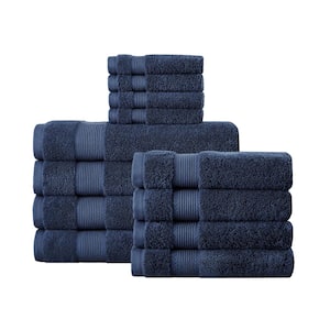 HygroCotton Midnight Blue 12-Piece Bath Towel Set