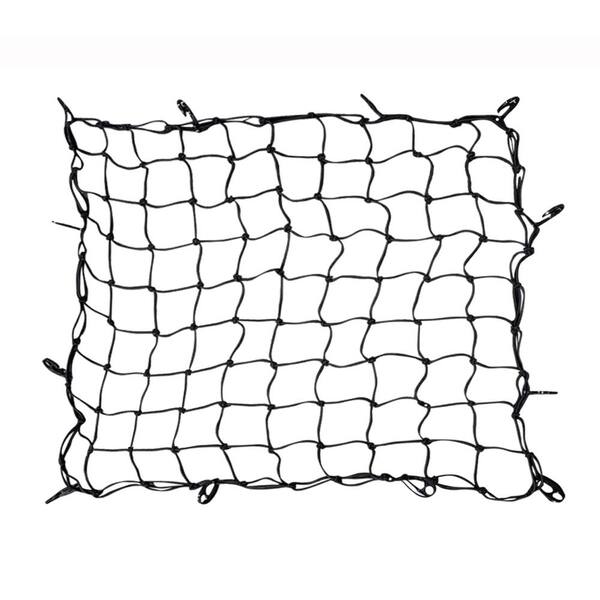 Mockins Black Heavy Duty 35 X 39 Bungee Cargo Net Stretches to 39 X 65 The Cargo Carrier Net Comes with 12 Hooks and can be Used with Any Car or Van SUV and Truck 
