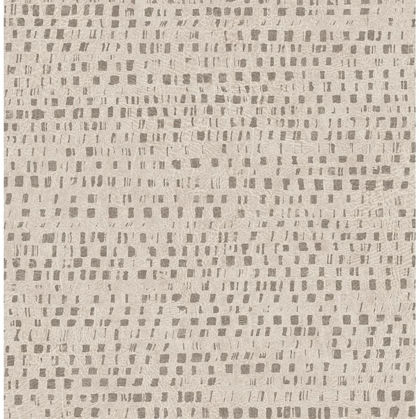 30.75 sq. ft. Stone Buff The Sloane Vinyl Peel and Stick Wallpaper Roll