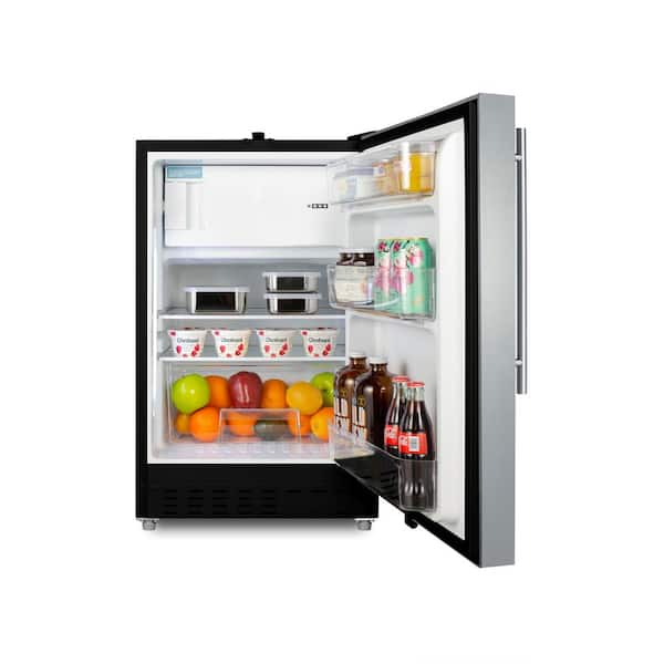 Summit Appliance 3.2 cu. ft. Mini Refrigerator in Stainless Steel Look with  Freezer and 0.7 cu. ft. Microwave Combo MRF34BSSA - The Home Depot