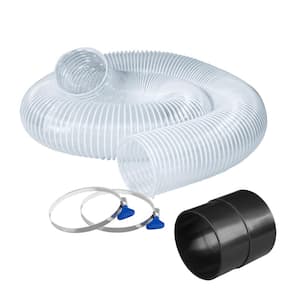 4 in. x 10 ft. Dust Collection Hose with 2 Key Hose Clamps and Dust Port Adapter for Dust Collection Systems