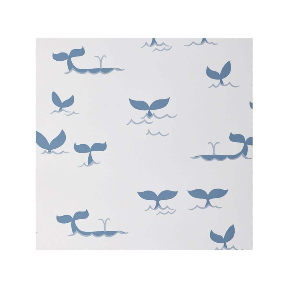 Whale Splash White Blue Peel and Stick Removable Wallpaper Panel (covers approx. 26 sq. ft.) price history on PriceWatchPro