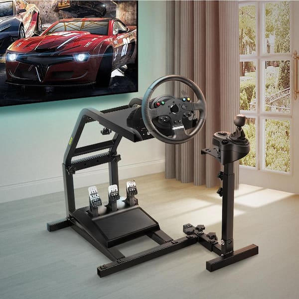 Racing simulator cockpit with best sale steering wheel