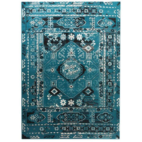 BALTA Ziba Blue 8 ft. x 10 ft. Indoor/Outdoor Area Rug