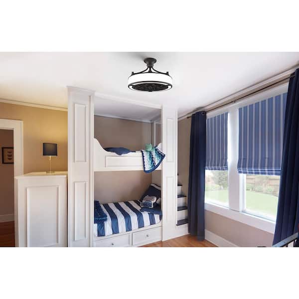 Windara 22 in. LED Indoor/Covered Outdoor Black Ceiling Fan