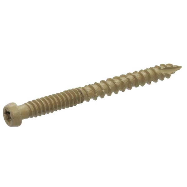Grip-Rite #9 x 2-1/2 in. Coarse Tan Polymer-Plated Steel Star-Drive  Composite Deck Screws (5 lb. per Box) N212CST5 - The Home Depot