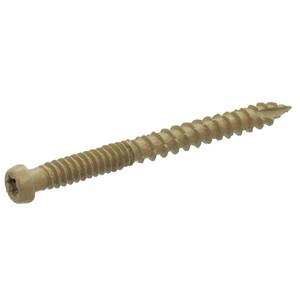 #9 x 2-1/2 in. Coarse Tan Polymer-Plated Steel Star-Drive Composite Deck Screws (5 lb. per Box)