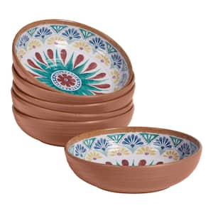 Azria Melamine Dinner Bowls in Multicolor Medallion (Set of 6)