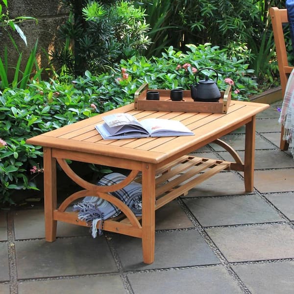 Cambridge Casual Abbington Natural Teak Wood Outdoor Coffee Table