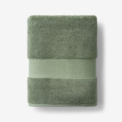 6-Piece Green 100% Cotton Bath Towel Set 446089MSY - The Home Depot