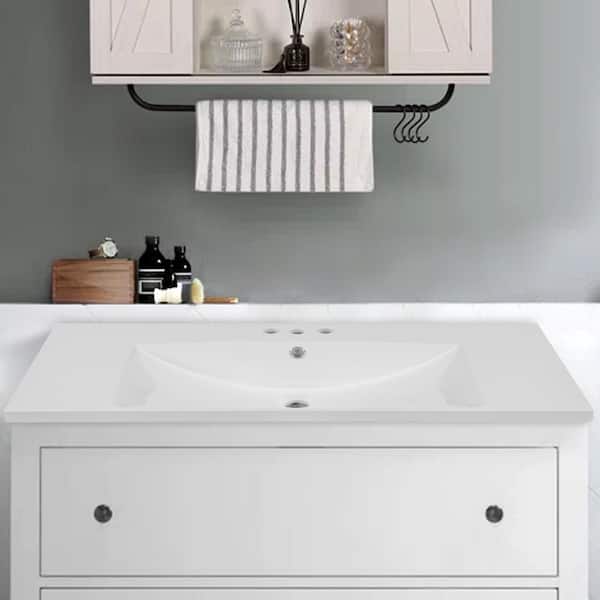 Flynama 36 in. Undermount Rectangular Bathroom Sink With