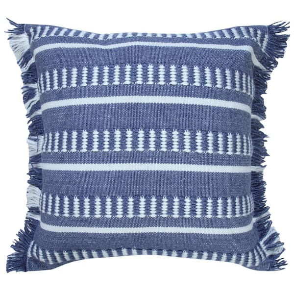 at Home Aqua Oasis Woven Throw Pillow, 18