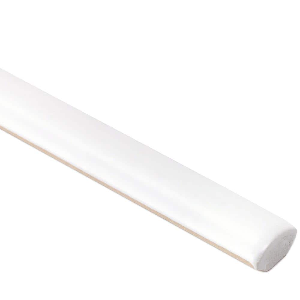 Harrow White Matte Ceramic Rectangular Pencil Tile Trim