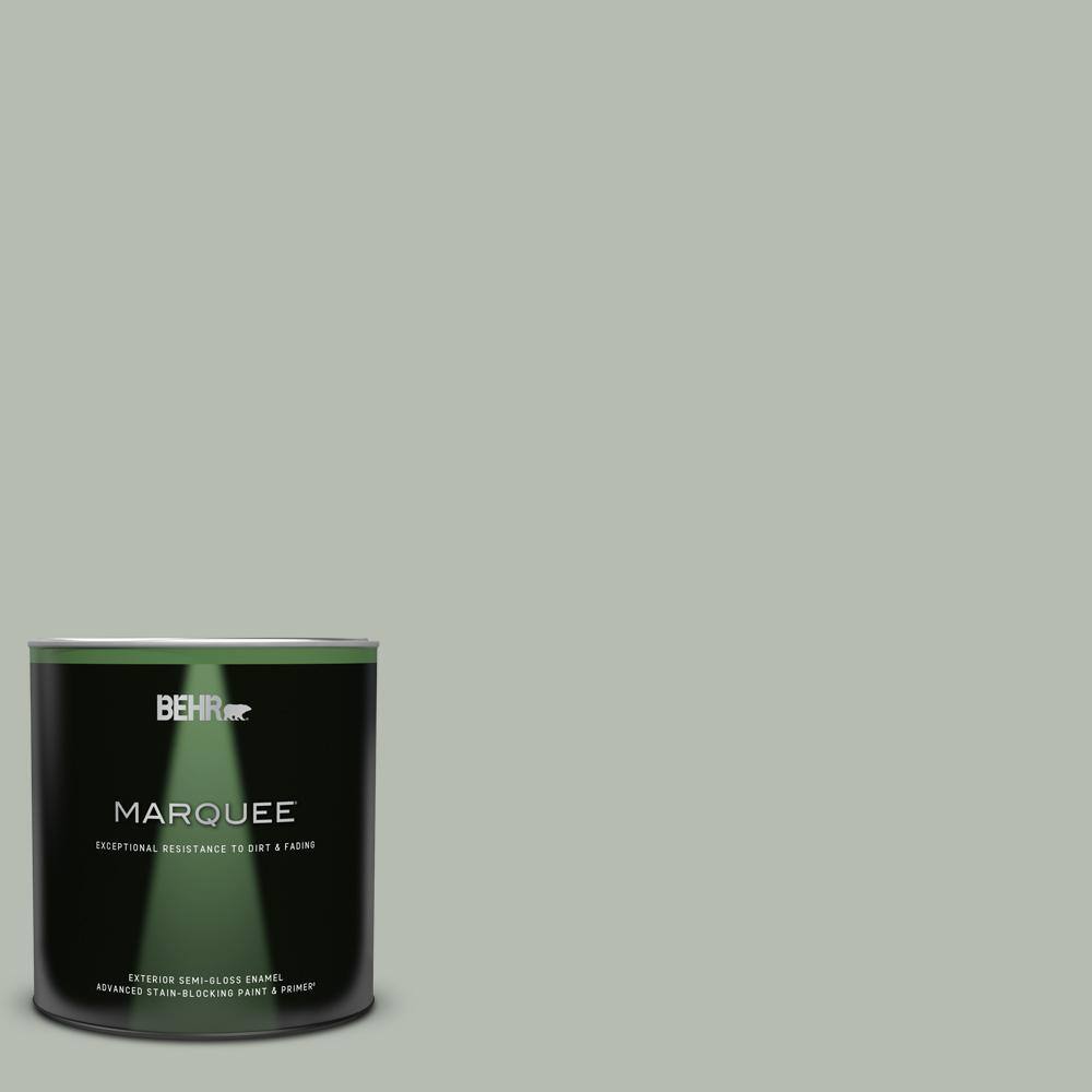 1 qt. Home Decorators Collection #HDC-AC-21 Keystone Gray Semi-Gloss Enamel Exterior Paint & Primer