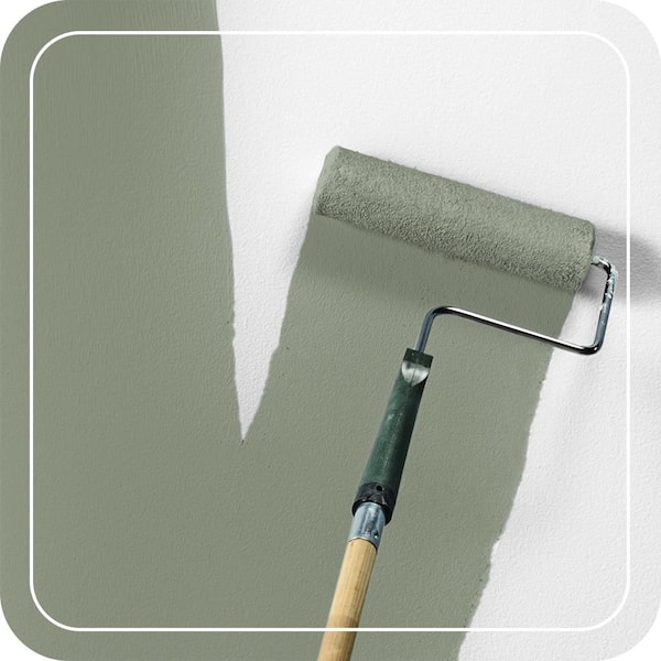 1 gal. #PPU11-17 Hillside Green Semi-Gloss Enamel EcoMix Plant-Based Interior Paint & Primer