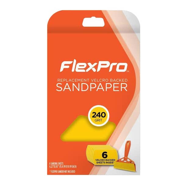 FlexPro 240 Grit Replacement Sandpaper (6-Pack)