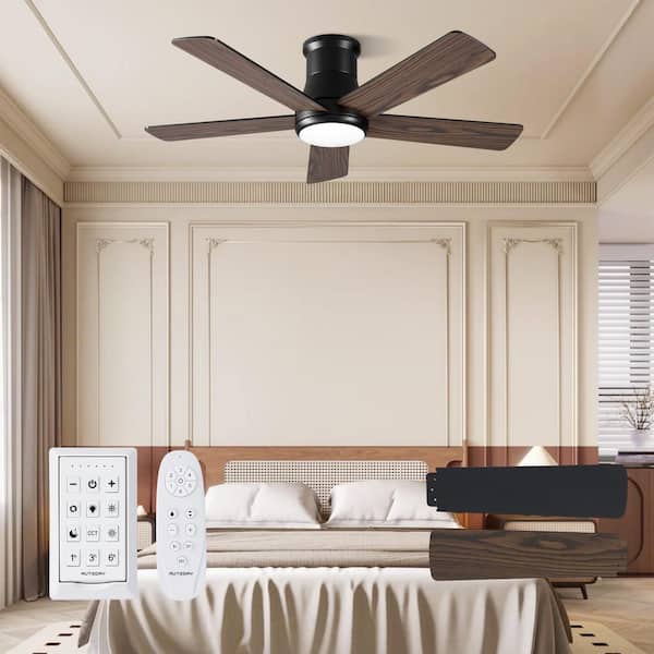 ZXXC 42 in. Indoor/Outdoor Black Downrod Mount Ceiling Fan