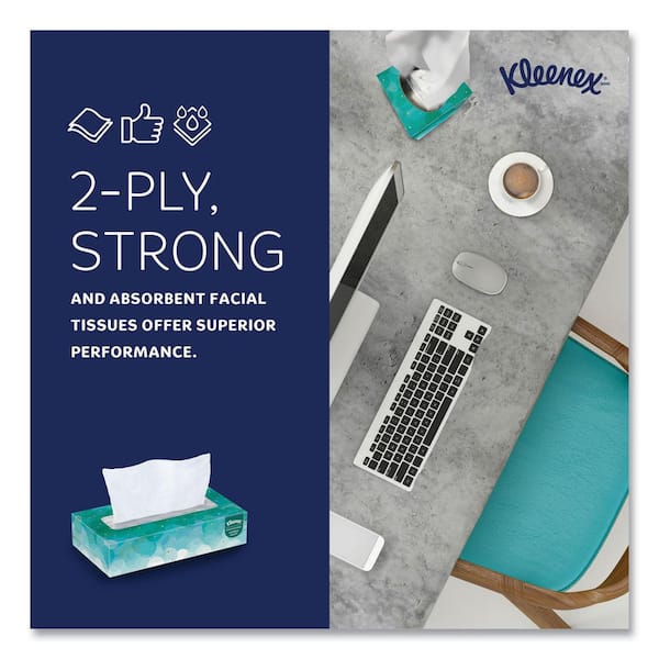 Kleenex 2-Ply White Pop-Up Box Facial Tissue (100 per Box, 36