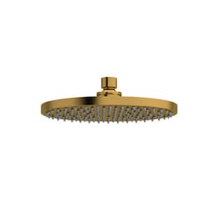 1-Spray Patterns 8 in. Wall Mount Fixed Shower Head in Brushed Gold